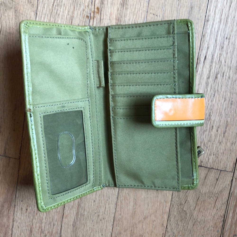 Fossil vintage stripes leather wallet Pastel Stripes HIPSTER! - Picture 3 of 6